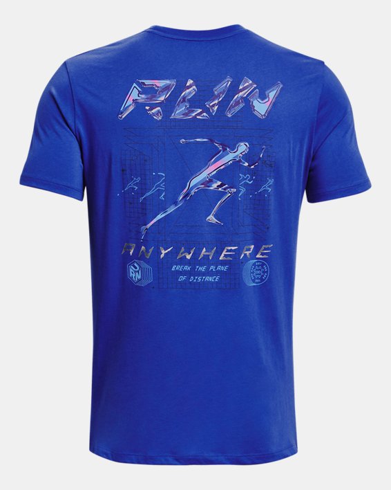 Men's UA Run Anywhere T-Shirt, Blue, pdpMainDesktop image number 5